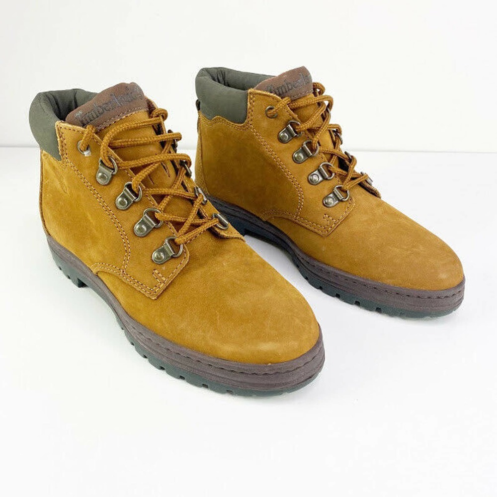 Timberland Lace Up Round Toe Ankle Combat Boots